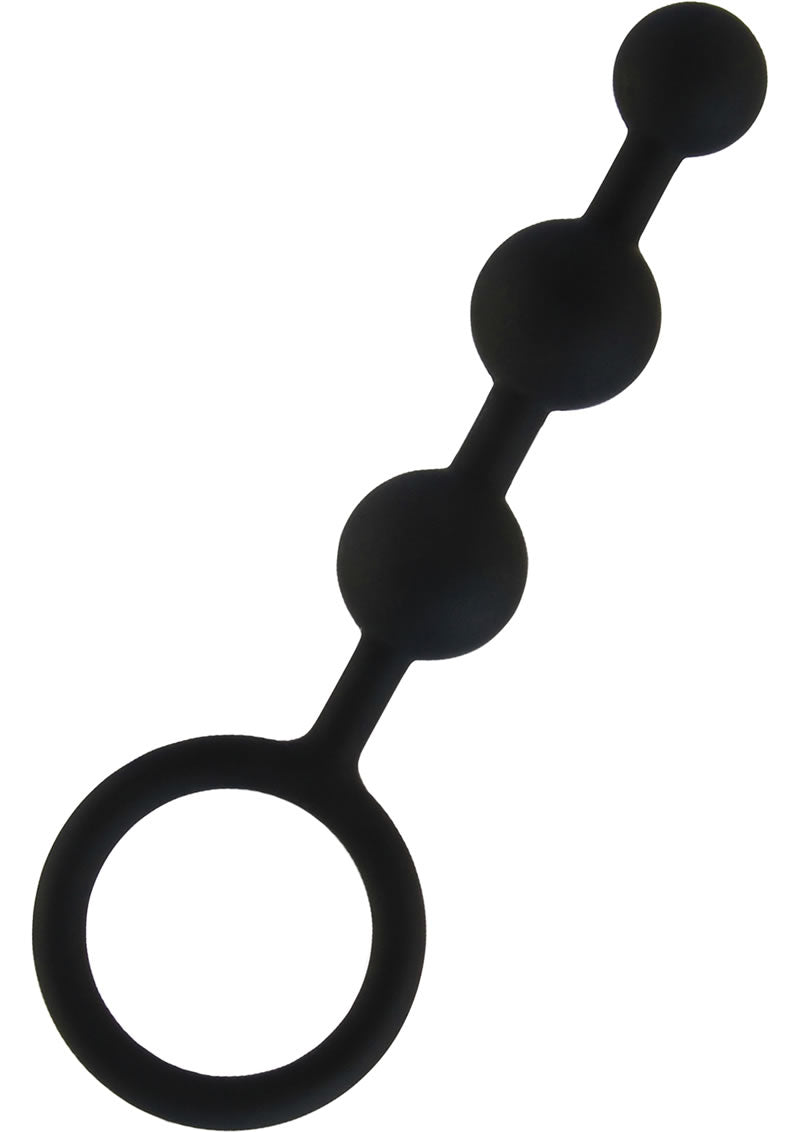 Hustler Silicone Anal Beads 3 Balls Black 5.5 Inch