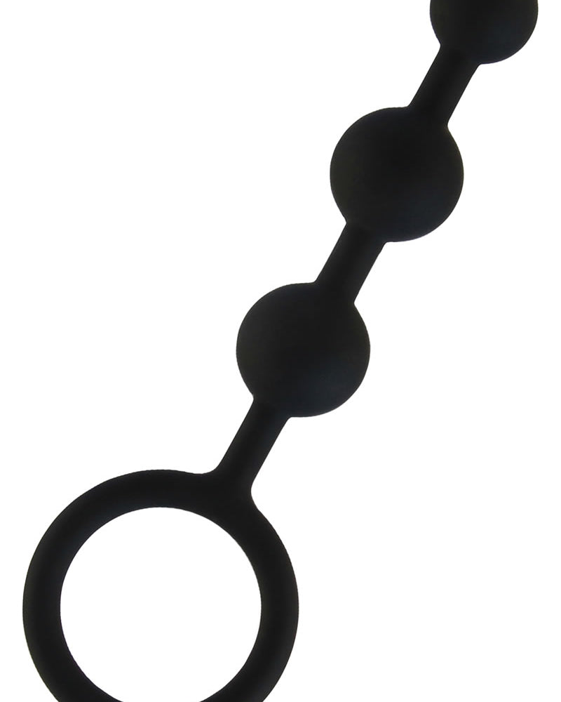 Hustler Silicone Anal Beads 3 Balls Black 5.5 Inch