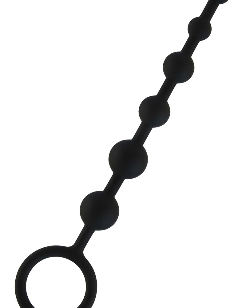 Hustler Silicone Anal Beads 6 Balls Black 8.25 Inch