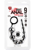 Hustler Silicone Anal Beads 9 Balls Black 12 Inch