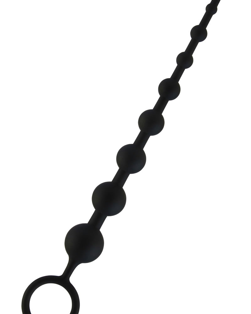 Hustler Silicone Anal Beads 9 Balls Black 12 Inch