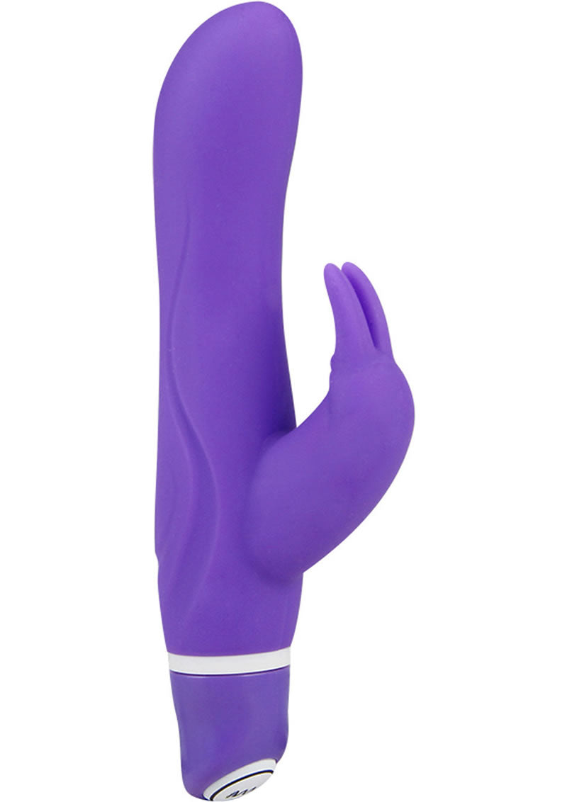 Hustler Mini Silicone G Spot Rabbit Vibe Waterproof Purple