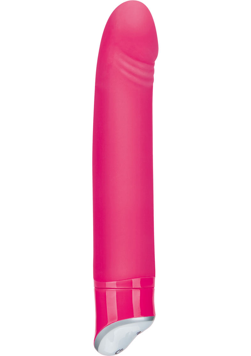 Hustler Realistic Silicone Vibe Waterproof Pink 7 Inch