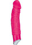 Vibrador ultra realista de silicona Hustler, resistente al agua, color rosa, 7 pulgadas