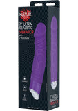 Vibrador ultra realista de silicona Hustler, resistente al agua, morado, 7 pulgadas