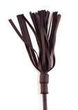 Rouge Wooden Handle Leather Riding Crop Black