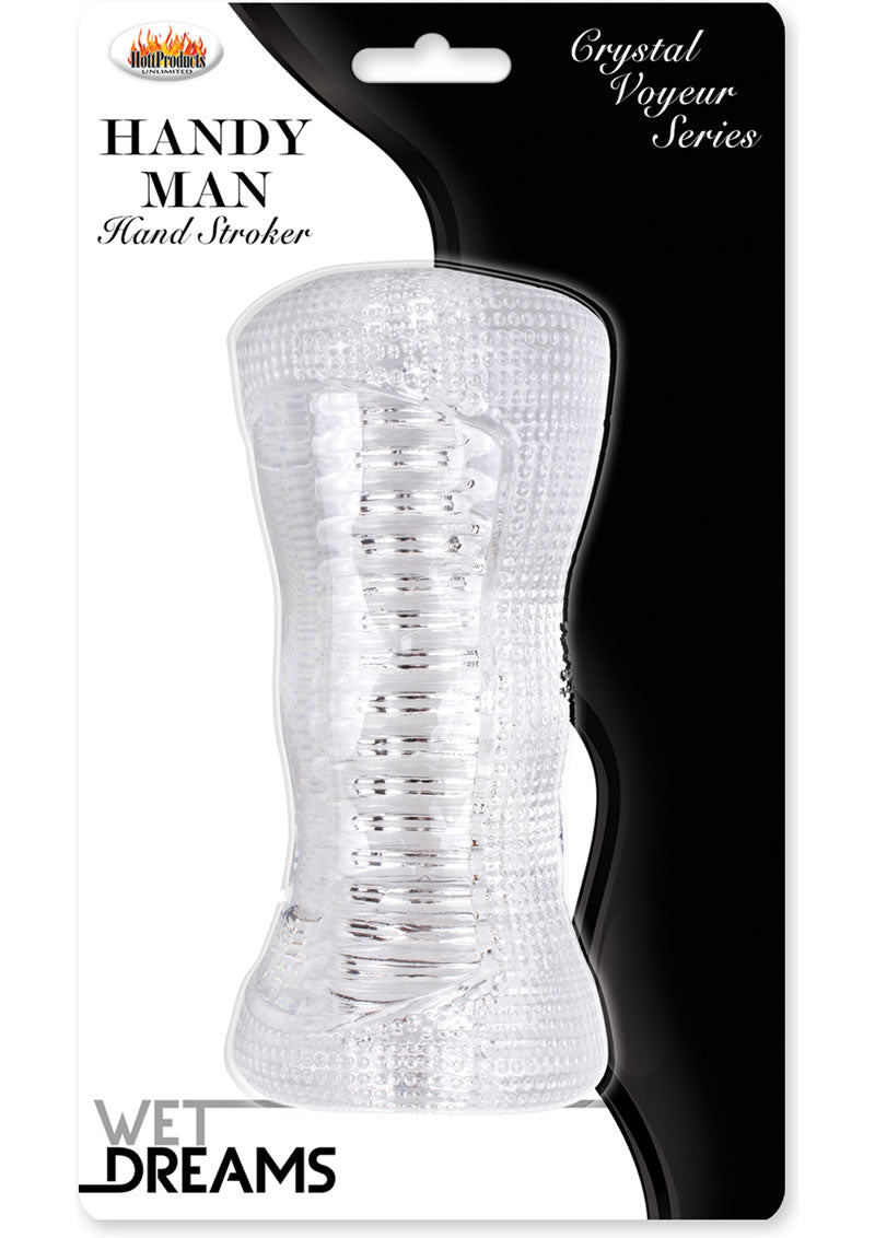 Funda texturizada transparente Handy Man Stroker de Wet Dreams