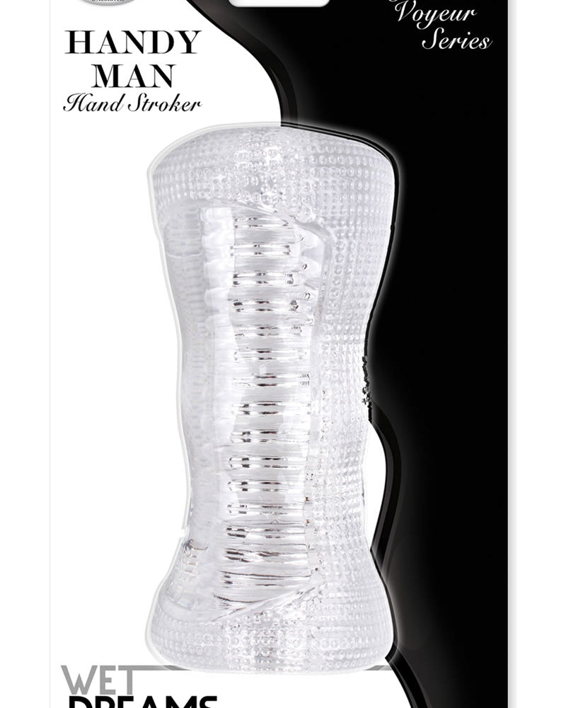 Wet Dreams Handy Man Stroker Textured Sleeve Clear
