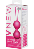 Vnew Weighted Kegel Toner - Bolas de silicona de nivel 2, color rosa, 2 onzas