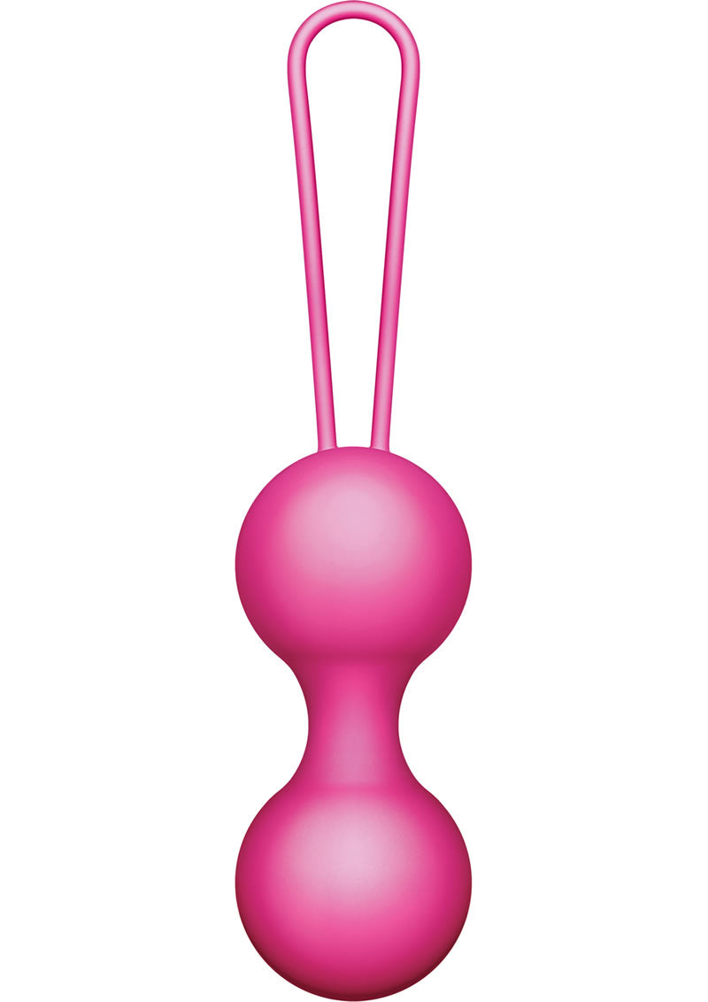 Vnew Weighted Kegel Toner Bolas de silicona de nivel 3, color rosa, 3,2 onzas