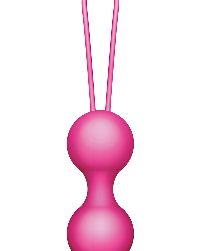 Vnew Weighted Kegel Toner Bolas de silicona de nivel 3, color rosa, 3,2 onzas