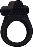 Anillo vibrador de silicona Bullet Ring negro