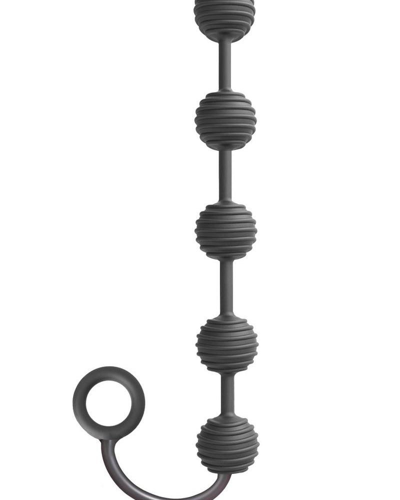 Drops Silicone Anal Beads Black