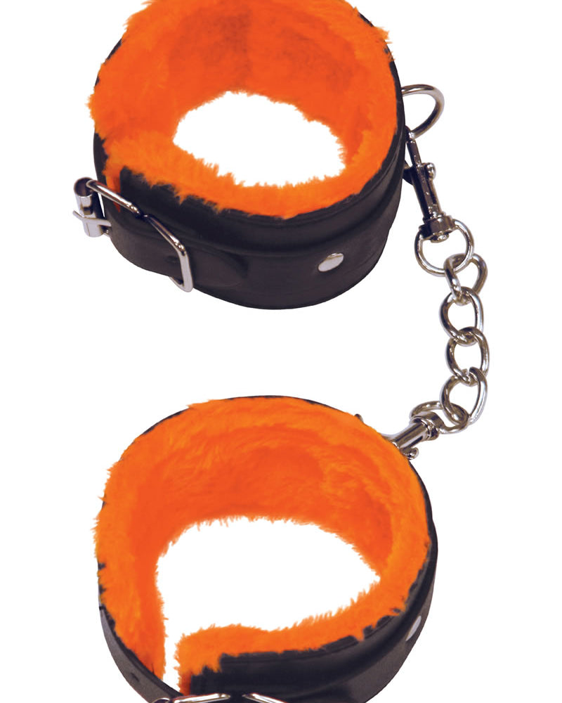 Puños de muñeca ajustables con el mensaje Orange Is The New Black Furry Love