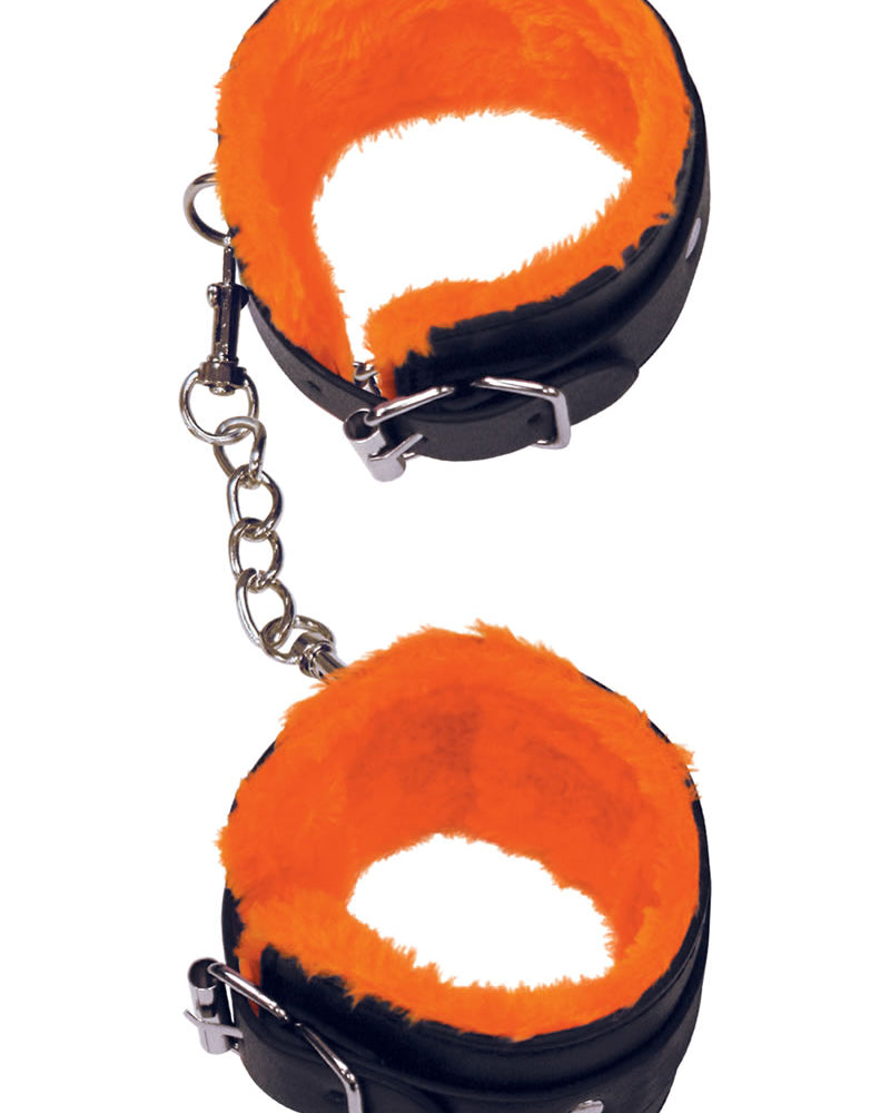 Esposas de tobillo ajustables con el mensaje Orange Is The New Black Furry Love