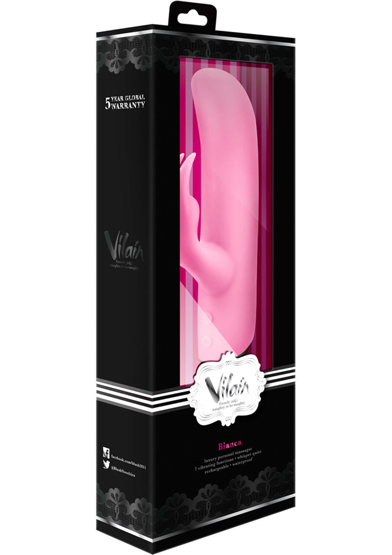 Vibrador de conejo recargable por USB Vilain Bianca Vibe Periwinkle resistente al agua