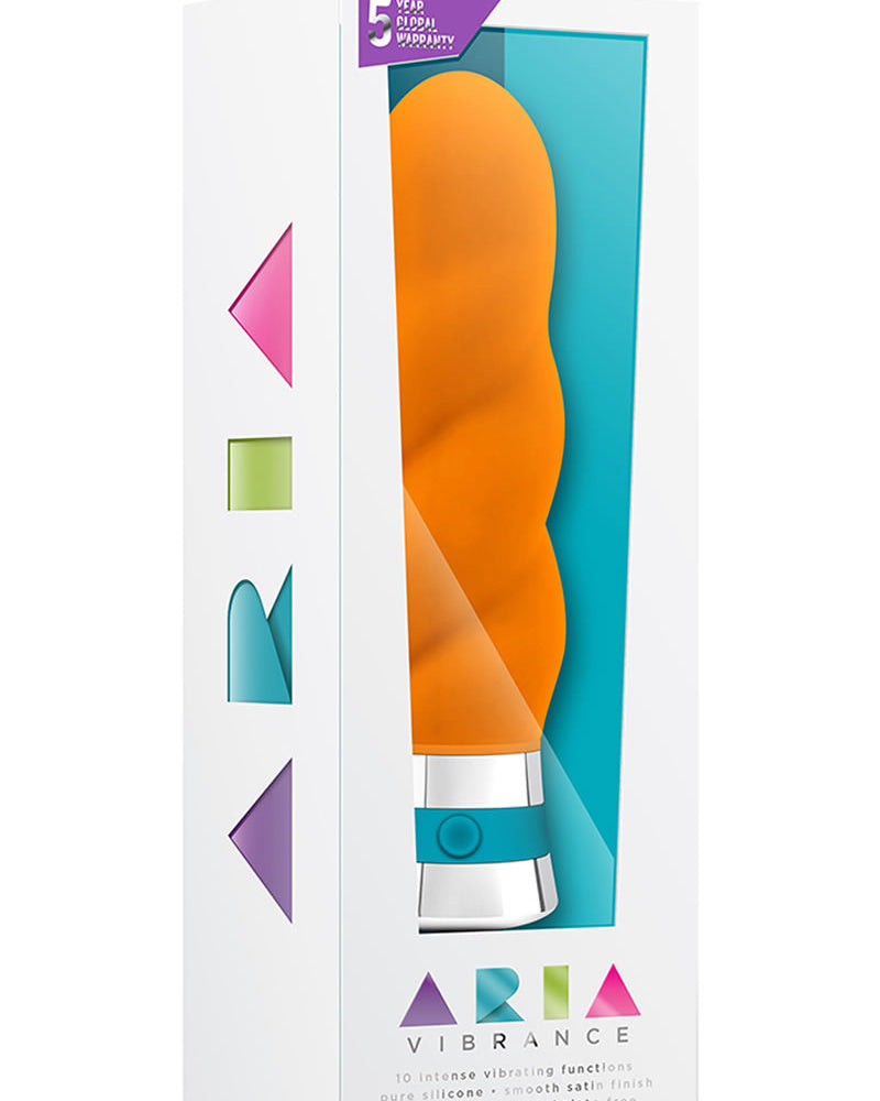 Aria Vibrance Silicone Vibe Waterproof Orange