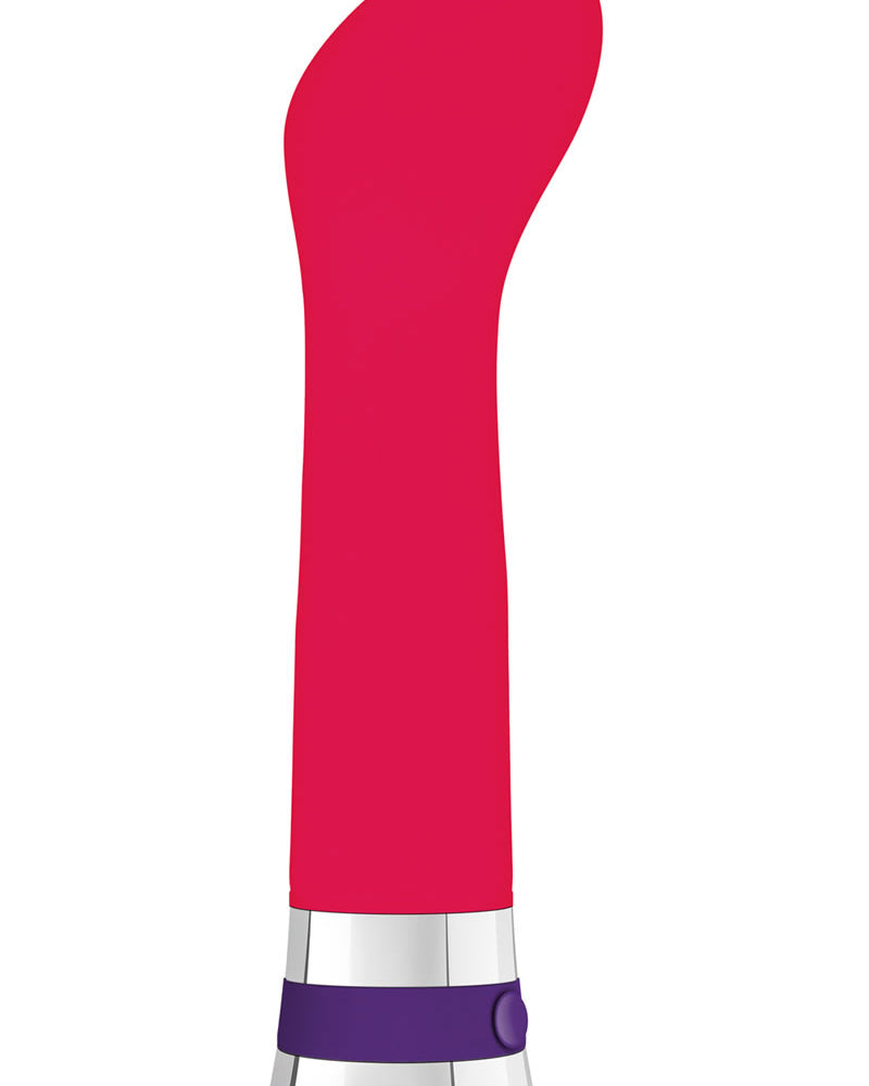 Vibrador de silicona Aria Hue G resistente al agua color cereza de 6,5 pulgadas