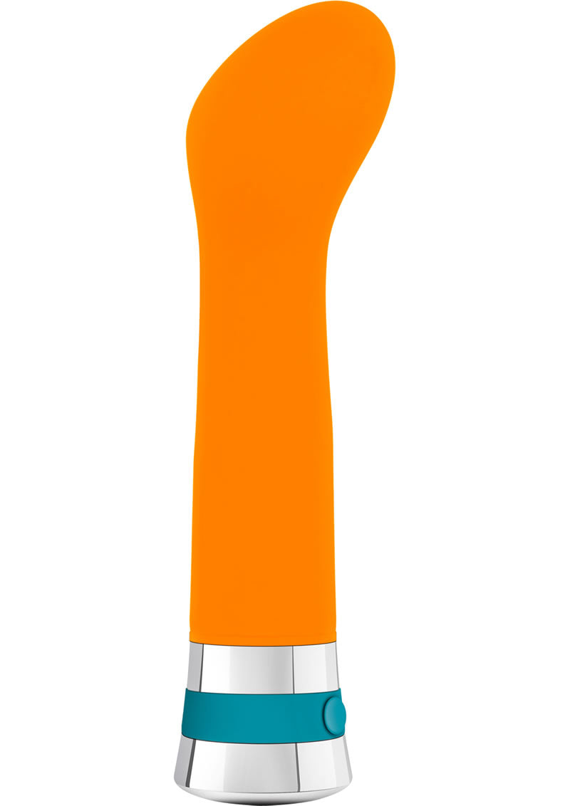 Vibrador de silicona Aria Hue G resistente al agua, color naranja, 6,5 pulgadas