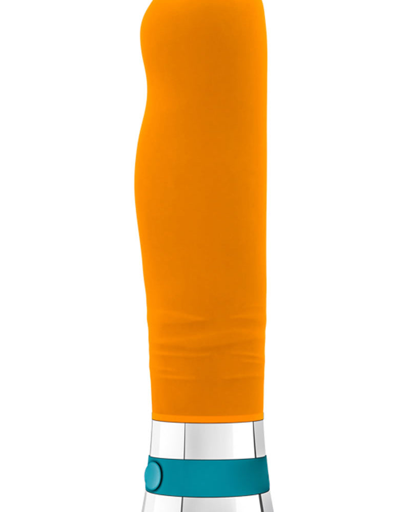 Vibrador de silicona Aria Lucent resistente al agua, color mandarina, 6 pulgadas