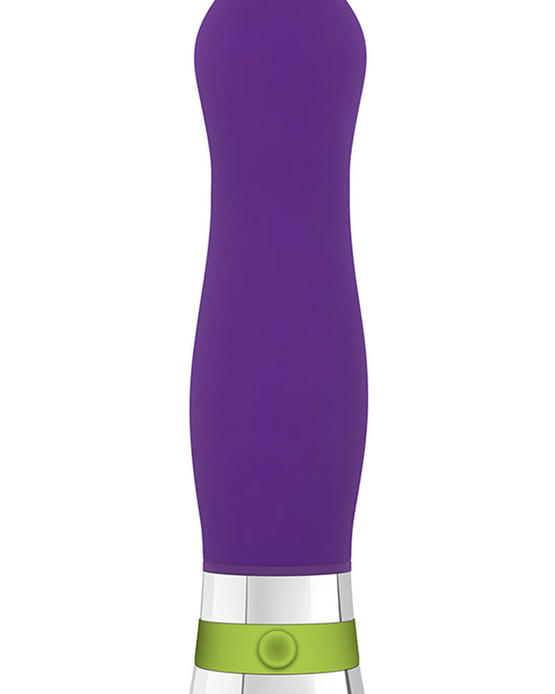 Vibrador de silicona Aria Luminance resistente al agua color ciruela de 6,25 pulgadas