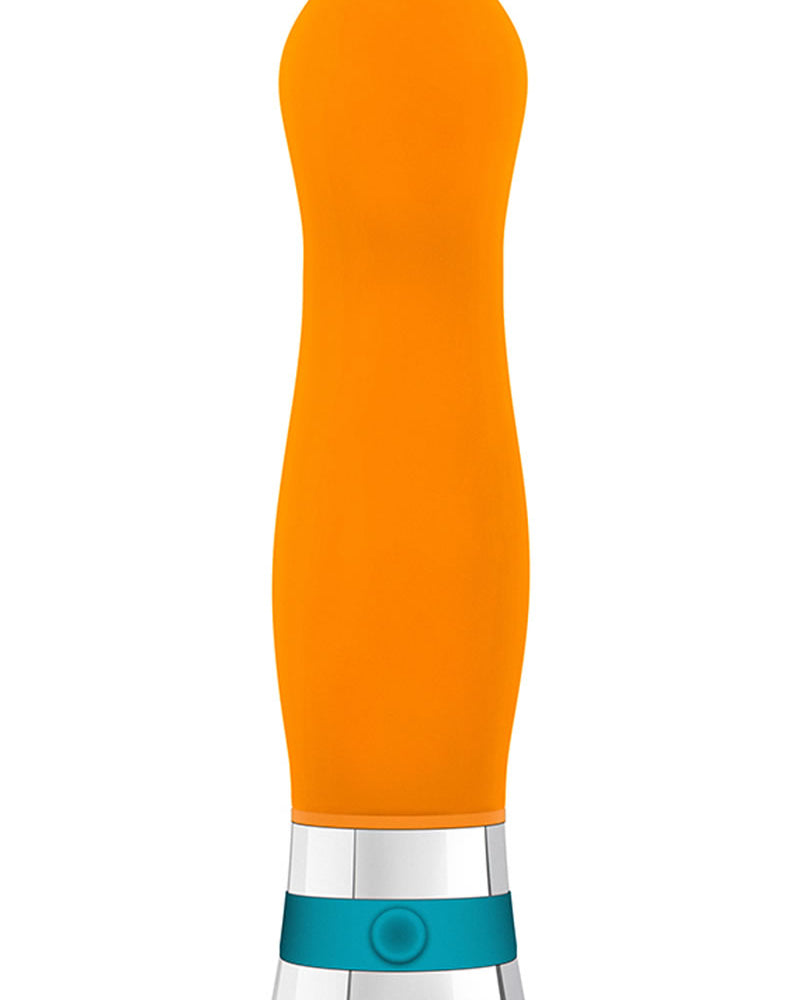 Vibrador de silicona Aria Luminance resistente al agua, color naranja, 6,25 pulgadas