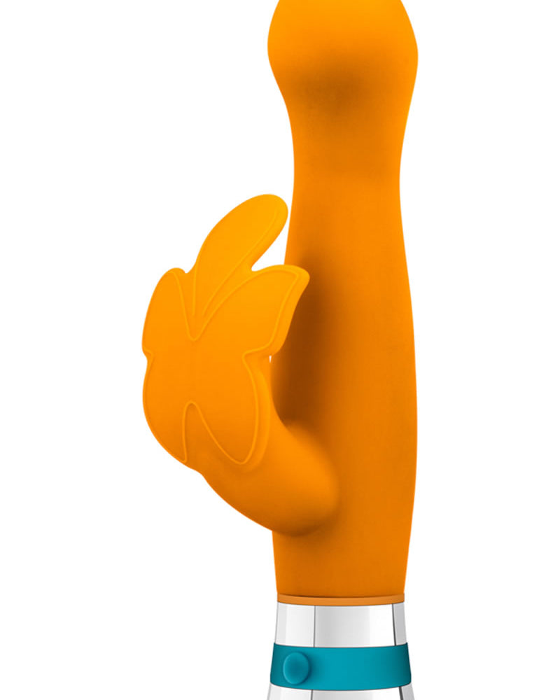 Aria Lotus Flutter Silicone Vibe Waterproof Orange 7.25 Inch