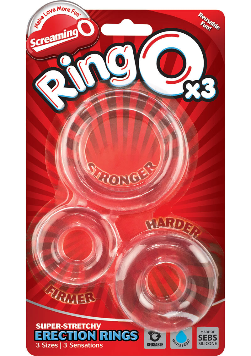 Ringo Cockrings 3 Sizes Per Pack Clear 6 Packs Per Counter Display