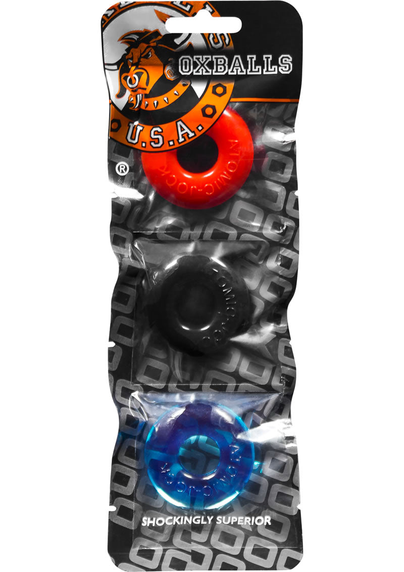 Ringer Donut Cockring 3 Pack Multi Color