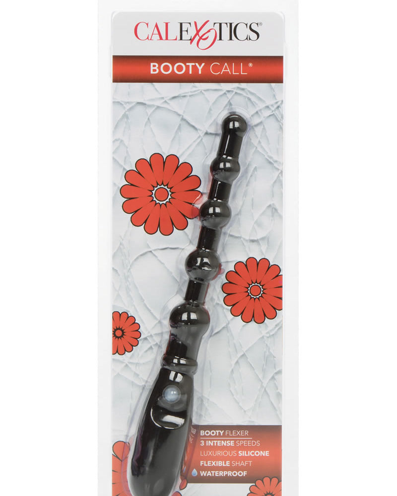 Booty Call Booty Flexer Silicone Beaded Anal Probe Waterproof Black 5.75 Inch