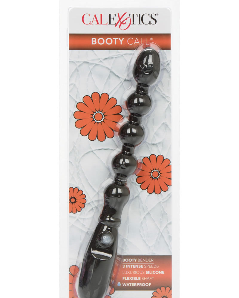 Booty Call Booty Bender Silicone Beaded Anal Probe Waterproof Black 7 Inch