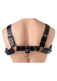 English Bull Dog Harness Leather And Metal Black