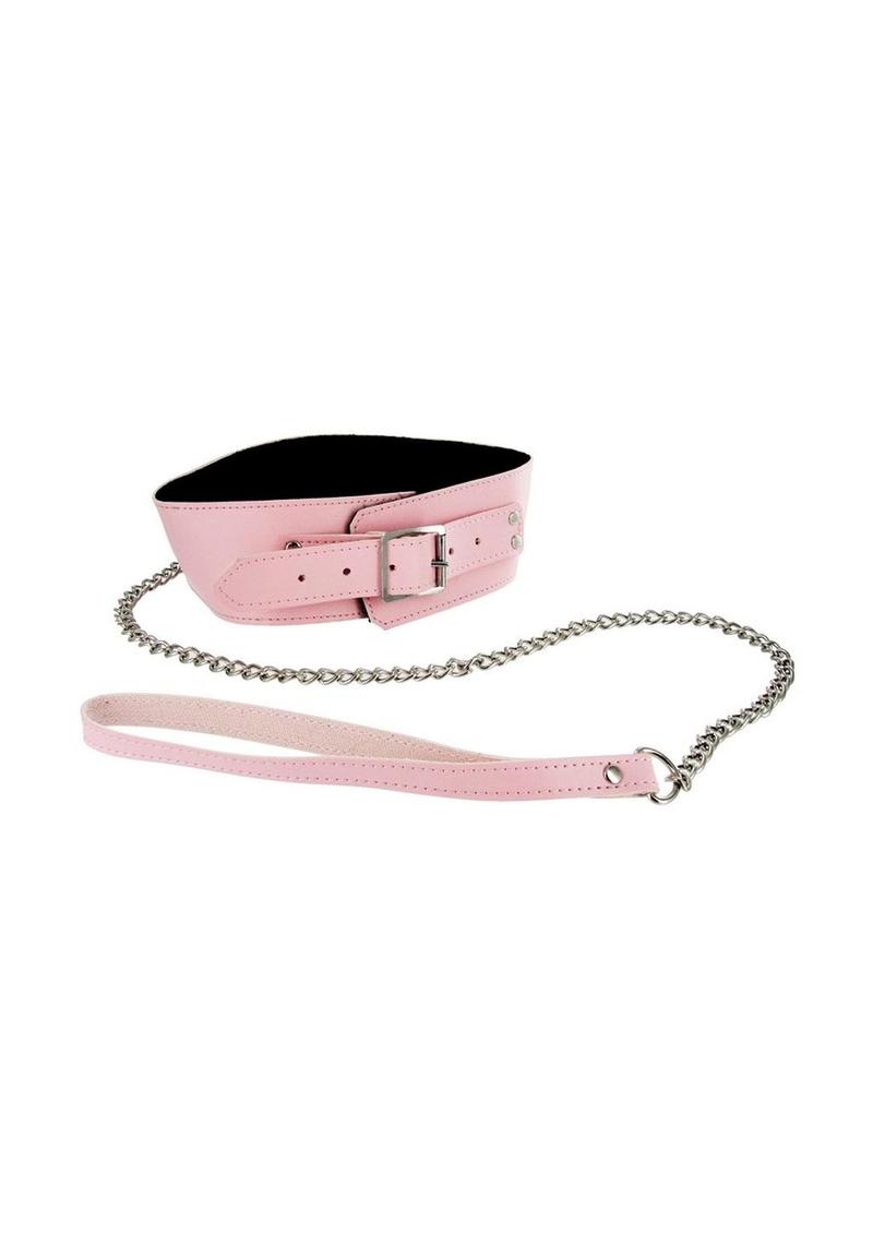 Bondage Set Leatherette And Faux Fur Pink And Black