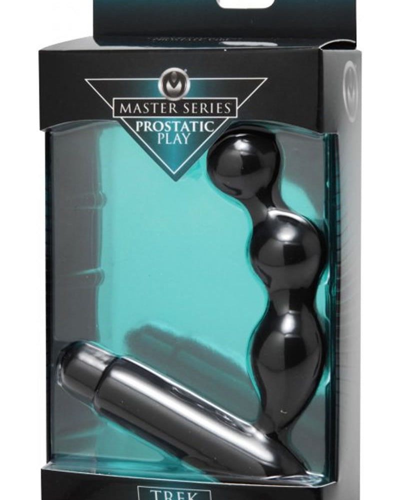 Master Series Prostatic Play Treck Curved Silicone Prostate Vibe Black
