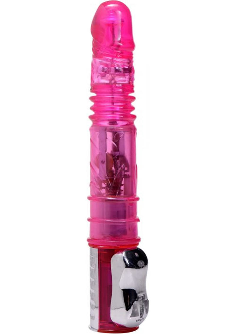 Vibrador Thrust Her Stick de 11,5 pulgadas, color rosa, de Trinity Vibes