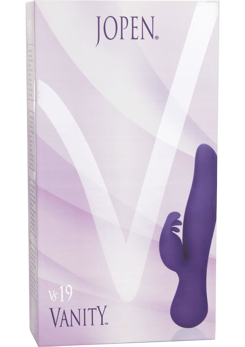 Jopen Vanity VS 19 - Vibrador doble recargable de silicona, resistente al agua, color morado