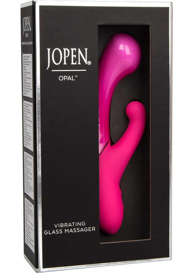 Jopen Opal Rechargeable Vibrating Glass Massager Waterproof Pink