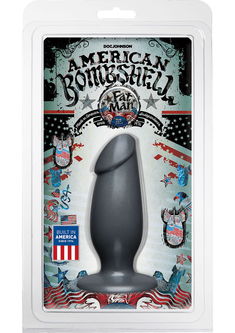 American Bombshell Fat Man Dildo Grey 7 Inch Long 7.5 Inch Girth