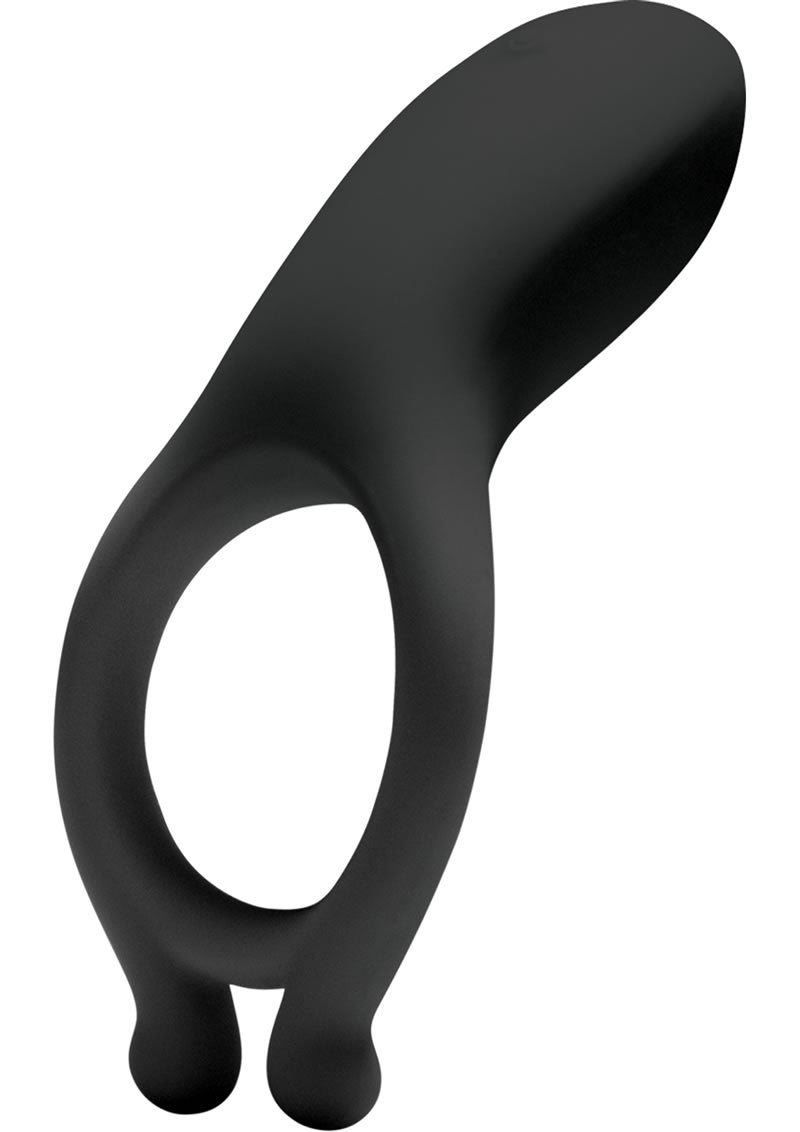 Anillo vibrador de silicona recargable Optimale resistente al agua y color negro