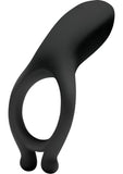 Anillo vibrador de silicona recargable Optimale resistente al agua y color negro