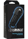 Extensión texturizada con correa para testículos Optimale Stimulator, color negro