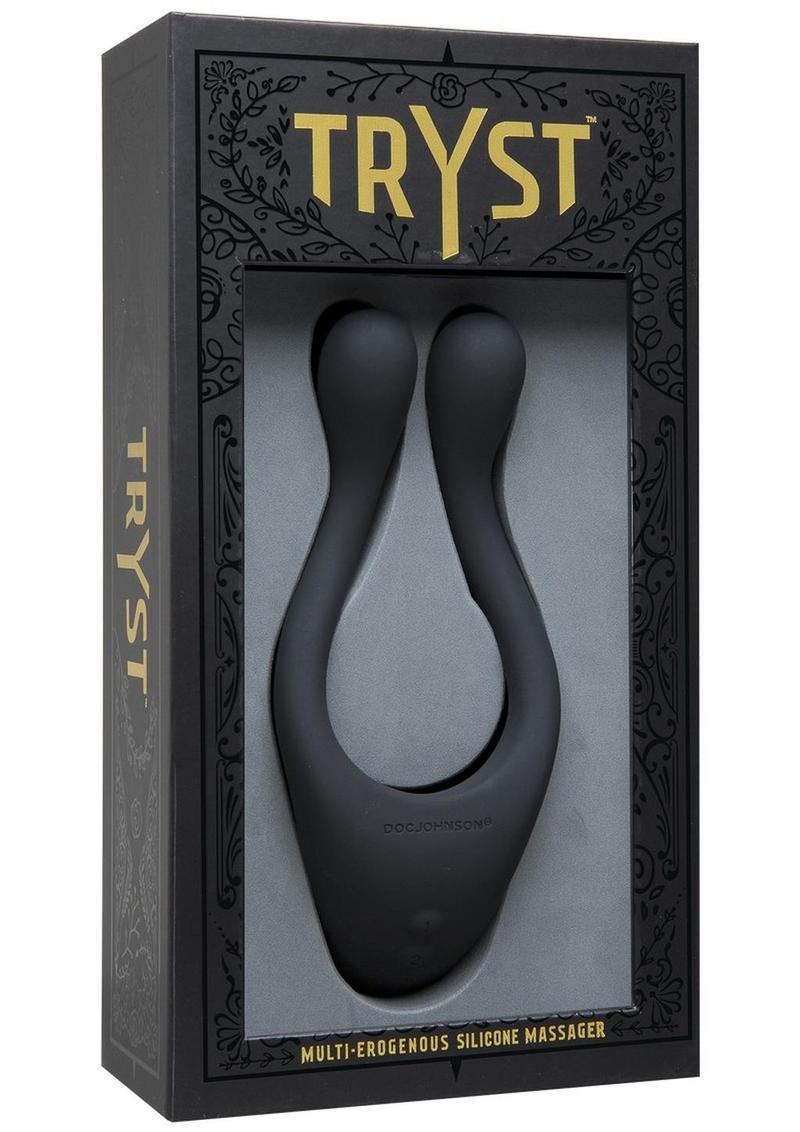 Tryst Rechargeable Multi Erogenous Zone Silicone Massager Waterproof Black