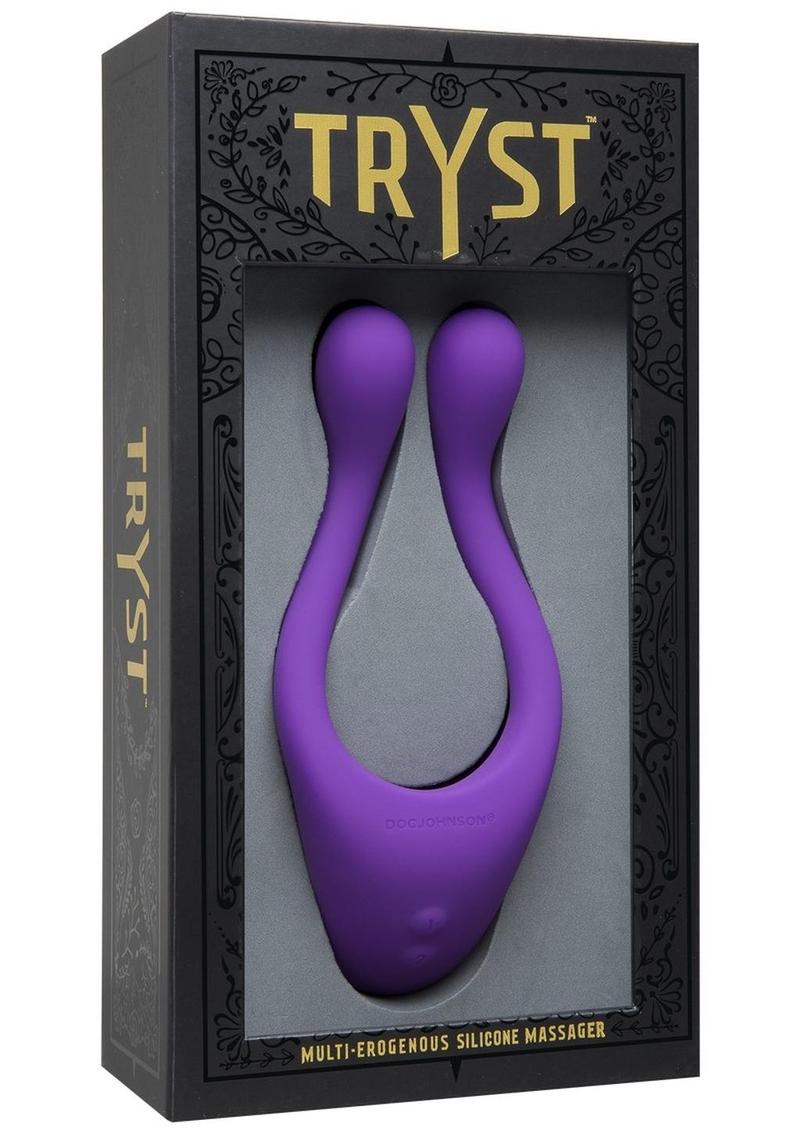 Tryst Rechargeable Multi Erogenous Zone Silicone Massager Waterproof Purple