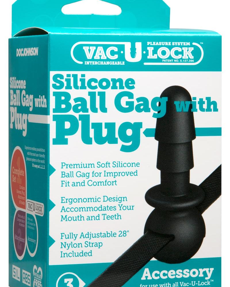 Tapón con correa de bola negra Vac U Lock