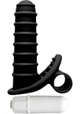 Vibrador de silicona para dedos Mood Euphoric Ridged, resistente al agua, color negro, 3,6 pulgadas