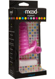 Vibrador de silicona para dedos Mood Euphoric Ridged, resistente al agua, color rosa, 3,6 pulgadas