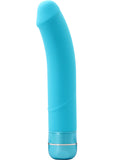 Vibrador de silicona Luxe Beau resistente al agua, color azul, 8,4 pulgadas