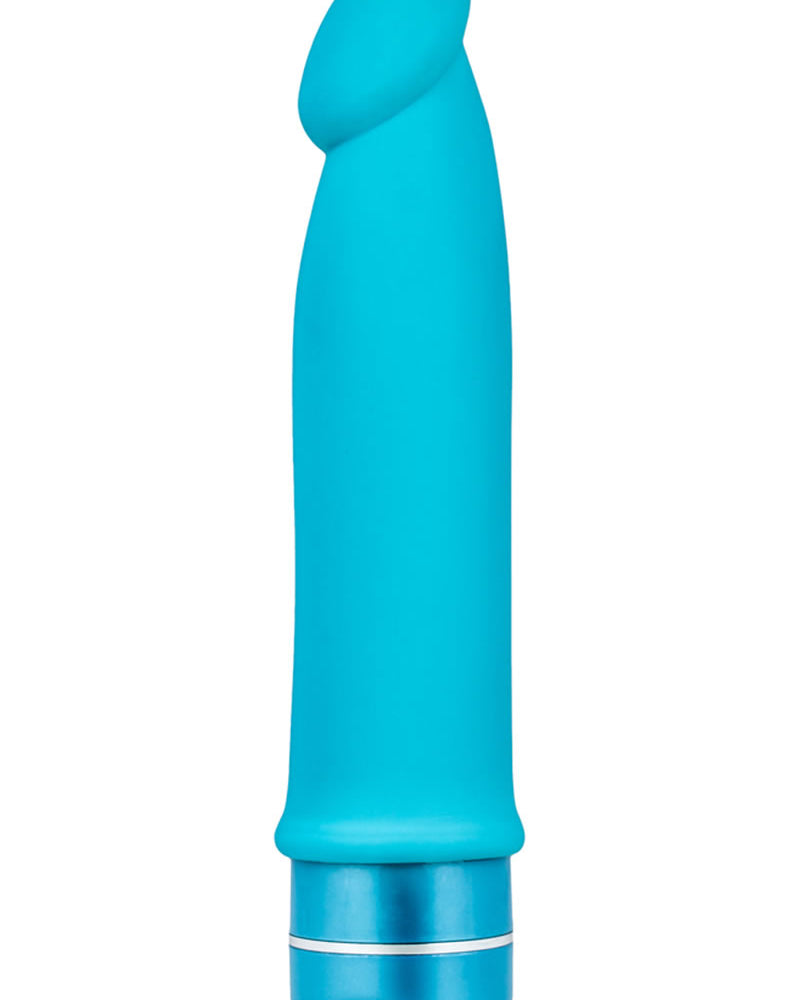Dong vibrador de silicona Luxe Purity resistente al agua, color azul, 7,5 pulgadas