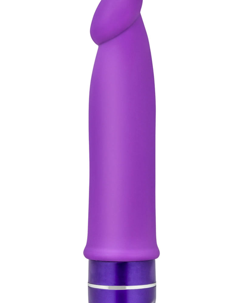 Dong vibrador de silicona Luxe Purity resistente al agua de color morado de 7,5 pulgadas