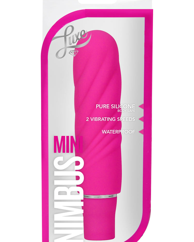 Luxe Nimbus Mini Vibrador Multifunción Silicona Impermeable Fucsia 4.75 Pulgadas